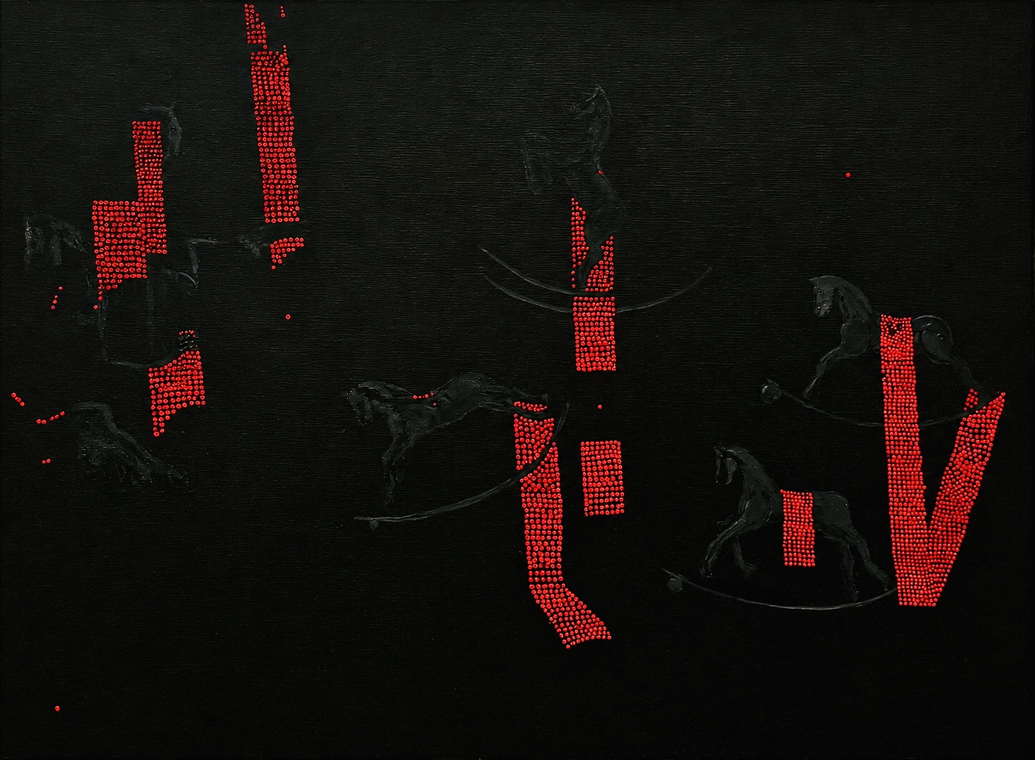 Through the Code, 2024, Oil on canvas, by Naomi Lautier