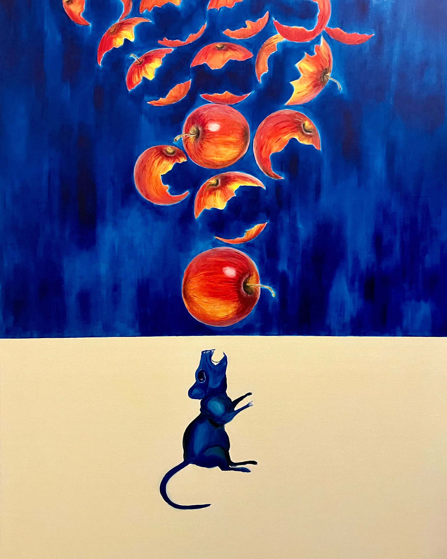 Gravitation of Knowledge, 2025, Oil on canvas, by Naomi Lautier