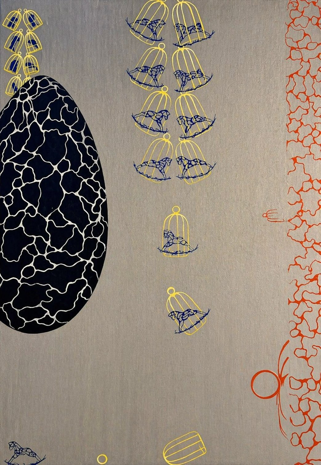 Off Borders, 2023, Oil on canvas, by Naomi Lautier