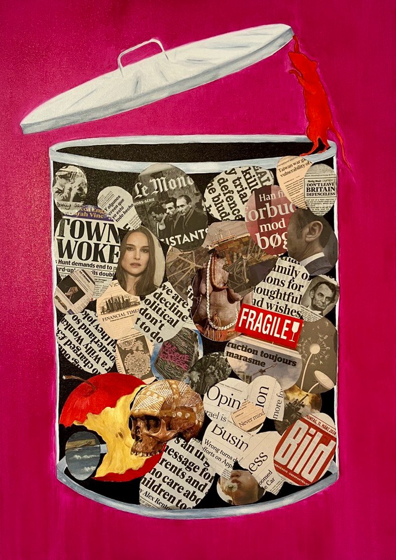 Recycling Reality, 2024, Oil on canvas, by Naomi Lautier